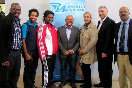 Spurgeon Wilson, Anzio Abels, Anchelle Damon, Heindrich Wyngaard, Joan de Villiers, De Wet Schoeman en Tommy Wilson (prinsipaal)